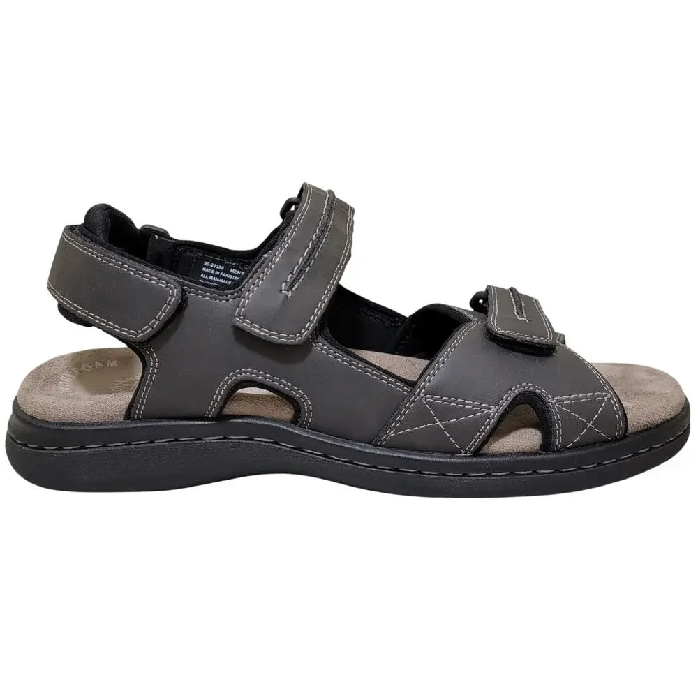 Dockers Men Newpage Slingback Sport River Sandals Size US 10M Grey Faux Leather